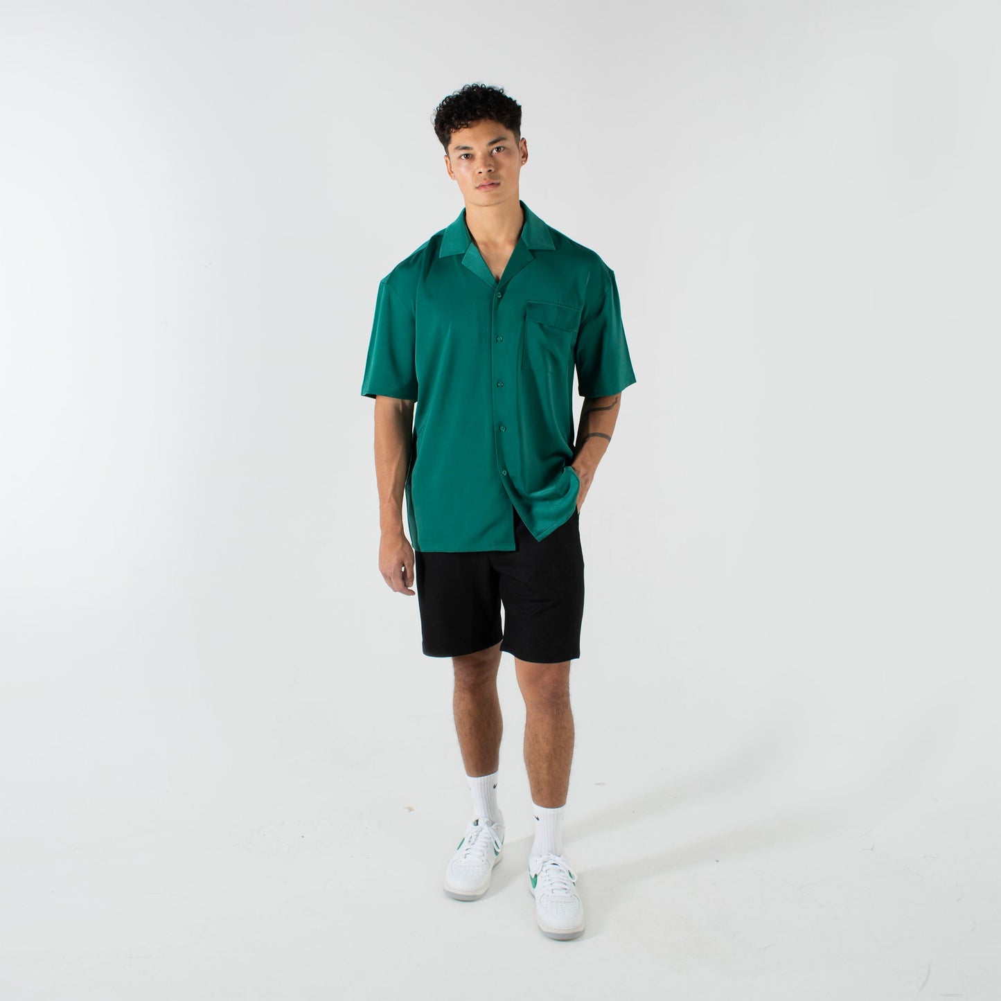Blank Satin Relaxed Fit Shirt